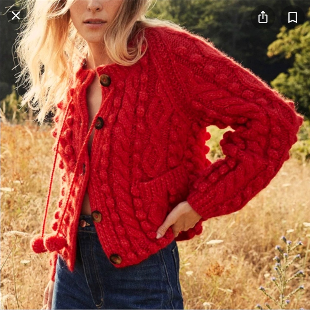 DOEN pomme sweater in red